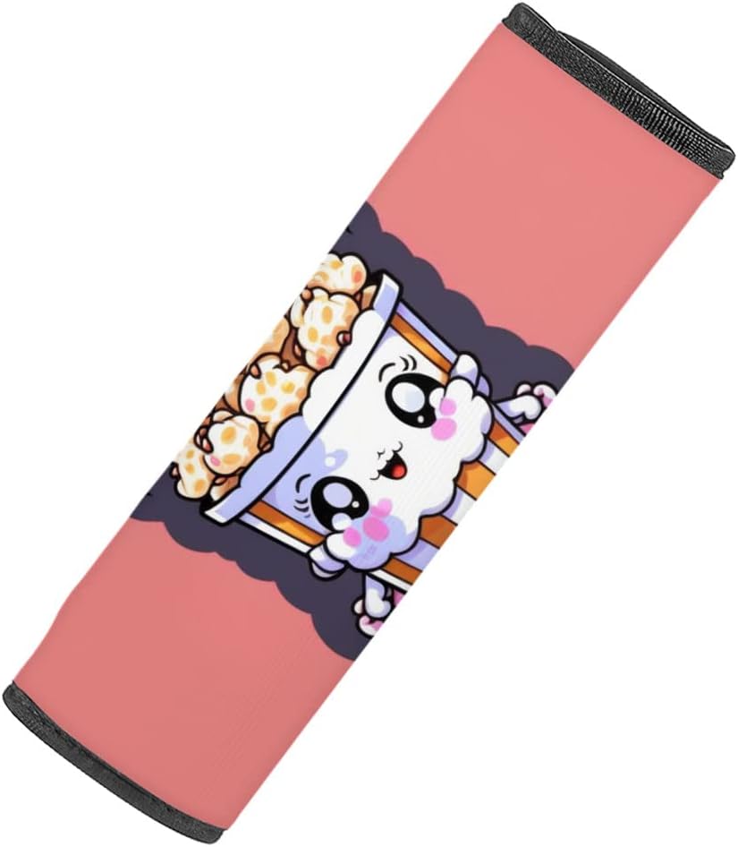 Popcorn Print Car Seat Belt Pads - Funny Seat Belt Covers - Themed Seat Belt Covers