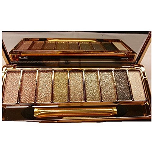 SODIAL(R)Women 9 Colors Waterproof Makeup Eyeshadow Palette with Brush 6#