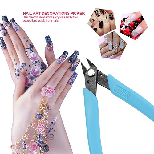 Rhinestone Remover Filfeel Nail Art Clipper Trimmer Beauty Nail Art Tool Professional Stainless Steel Nipper Nail Cutter Scissors Manicure Accessory Rhinestone Remover - Thumbnail 6