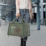 Petsfit Transportbox Katze Hund faltbar Transporttasche Hundetasche für Katzen Hunde, Hochwertige Tragetasche Hund Katze mit Schultergurt und weiches expandierbare Kissen,groß