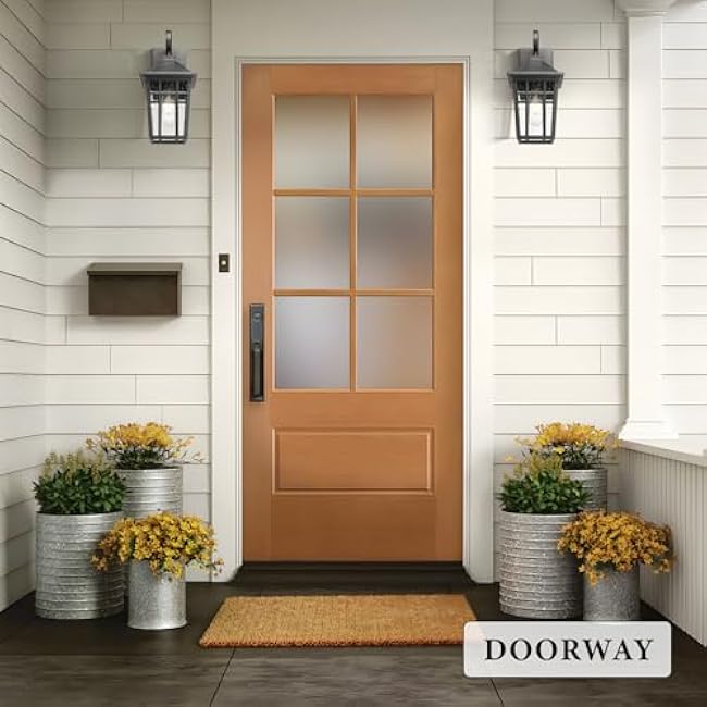 Darkaway Outdoor Wall Lights Wall Mount Outdoor Sconce Lights Black with Seeded Glass