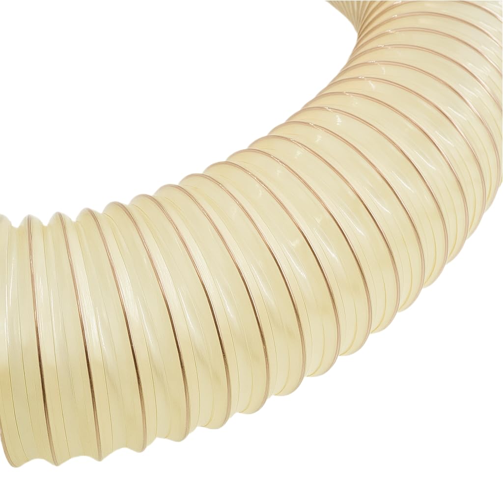 Fittingstore PU-Spiralschlauch 140 mm Meterware – transparenter, flexibler Saug- und Druckschlauch – Vakuumschlauch/Förderschlauch antistatisch – DIN 26057-1