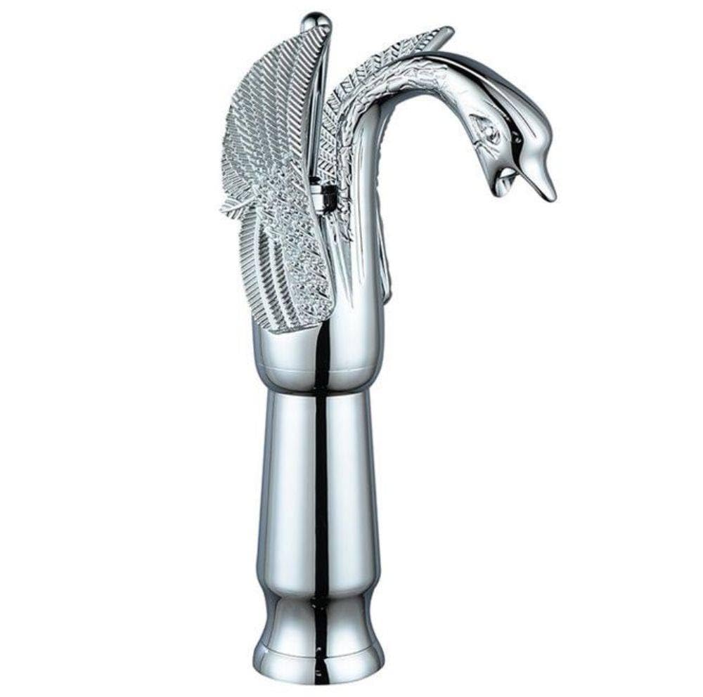 Robinet de lavabo cygne en laiton de style traditionnel et finitions rétro