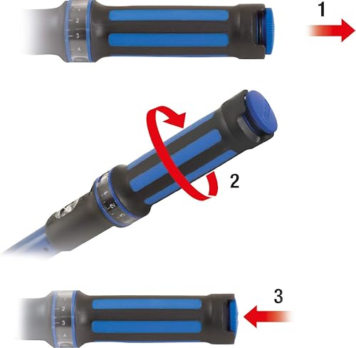 BRILLIANT TOOLS BT141901 1/2 Inch Torque Wrench with Rotary Knob Reversible Ratchet Head 20-200 Nm - 15