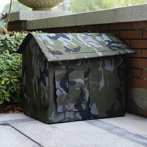 外猫ハウス 野良猫シェルター 野外猫ハウス 屋外 防水 保温 防寒 冬用 猫ハウス 猫小屋 折りたたみ式 野良猫犬の避難所 暖かい 防風 耐候性 猫用品 冬寒さ対策 組立簡単 48*39*36CM