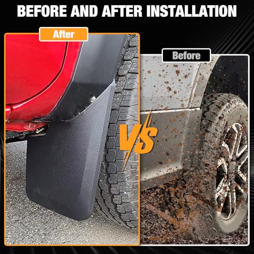 Image of XUKEY 4PCS Mud Flaps Splash Guard for Toyota Tacoma 2005-2015 Mudguards Mudflaps with Fender Flares Tire Protector Rear Front Car Accessories Replacement