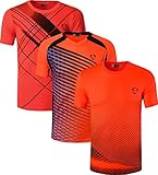 Sportides 3 Packs Boy's Short Sleeve Dry Fit Sport Tee Shirts T-Shirts Tshirt Tops Golf Tennis Bowli