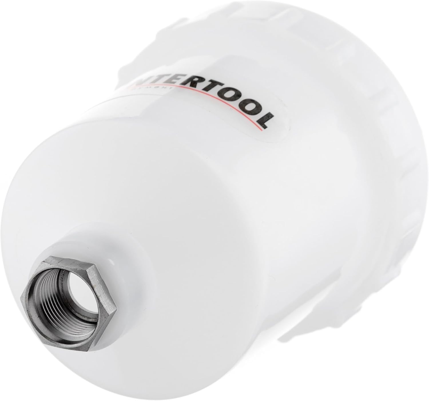 INTERTOOL Paint Gun Cup, HVLP, 125 ml / 125cc, Mini, М14 х 1 mm Thread, Replacement Holder Pot for Most Gravity Feed Small Sprayers, Plastic, Semi-Transparent PT08-1900