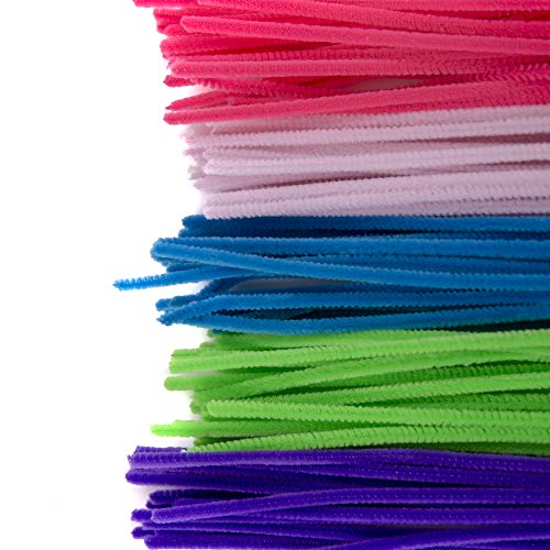 Horizon Group Usa 200 Pastel Fuzzy Sticks, Value Pack Of Pipe Cleaners In 6 Colors, 12 Inches, Chenille Stems, Bendy Sticks, Great For Diy Arts & Crafts Projects, Classrooms & Craft Rooms #TOP1