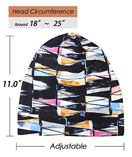 Image of Satin Lined Sleep Slouchy Cap Curly Girl Slap Headwear Gifts For Frizzy Hair Women