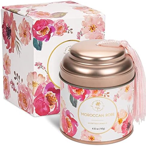 Scented Candles for Home Rose Aromatherapy Candle Gifts for Women, Long Lasting Soy Candle Help Relaxing Stress Relief Cool Meditation Healing Calming