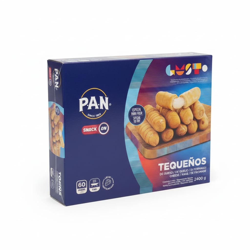 Tequeños de Queso - Pack Ahorro de 60 Unidades (2400g), Aperitivo Crujiente con 40% Queso Fresco, - P.A.N. Gusto - Snack Tradicional Ideal para Eventos y Familias - NEXU