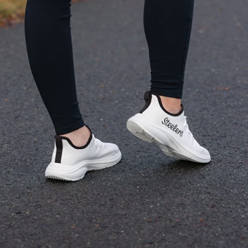 Image of FOCO NFL Womens NFL Team Logo White Athletic Shoes Sneakers