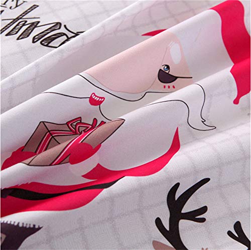 Parure de lit double Père Noël 3D blanc avec housse de couette 150x200 et taies - 6