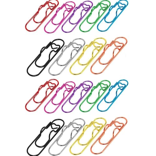 Image of Vihaanta 18 pcs pen loop, pen holder, Clip-on Pen Holders for Notebooks, Journals, and Planners, Paperclip Pen Holder Bookmark, Reusable Stationery Tool for Students, Office, and Daily Use