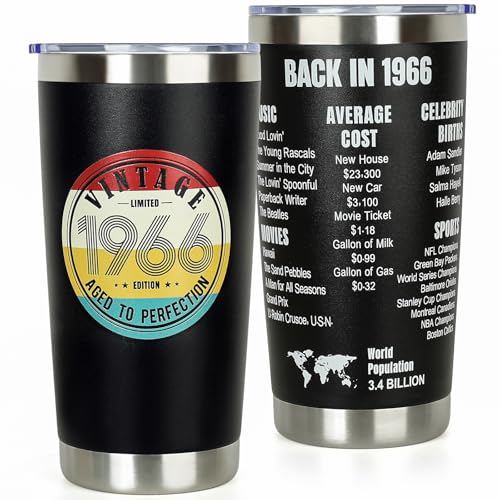 DECZHIYU 60th Birthday Gifts for Women Men - 1966 60th