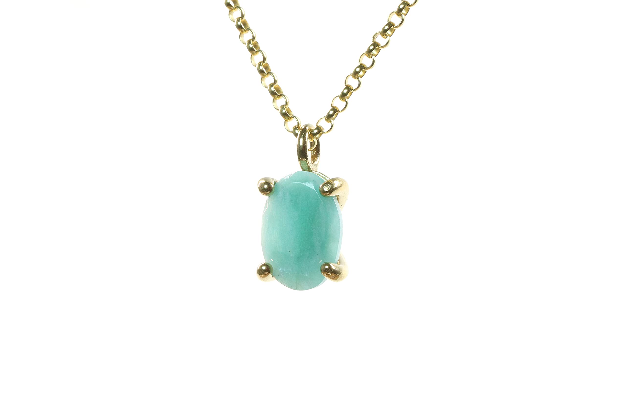Collier amazonite Anémone, bijou minimaliste chic au quotidien