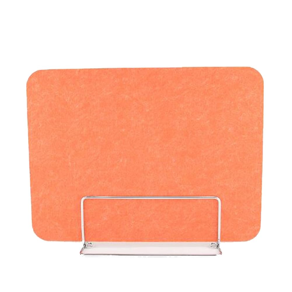 Cloison de bureau insonorisée orange 30x120 cm autoportante