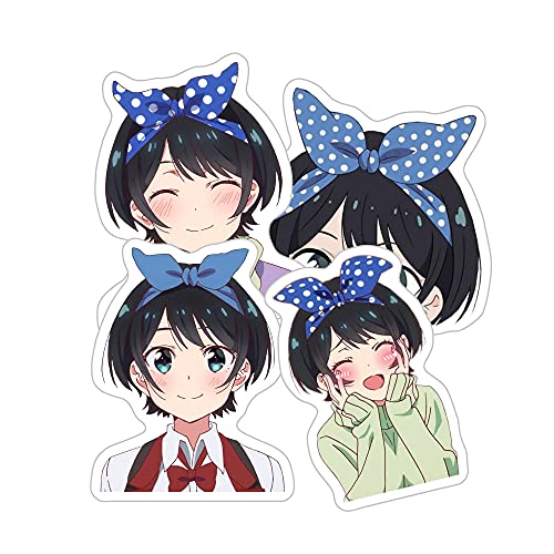 Rent A Girlfriend Ruka Sarashina Smiling Love Girl Funny Sticker for Watter Bottles, Phone, Laptop, Skateboard, Car