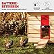 RUN-CHICKEN Automatische Hühnerklappe Batterie, Lichtsensor, Timer, Verzögerungsoption, Aluminium, Hühnertür Automatischer Türöffner, Elektrische Hühnerklappe Automatisch Modell T50, ROT