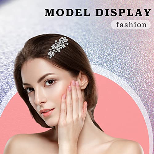 2 Pcs Bridal Crystal Hair Combs,Rhinestone Side Comb Silver Crystal Bride Headpiece Pearl Hair Pieces Hair Jewelry Shiny Crystal Hair Accessories For Women And Girls #TOP6