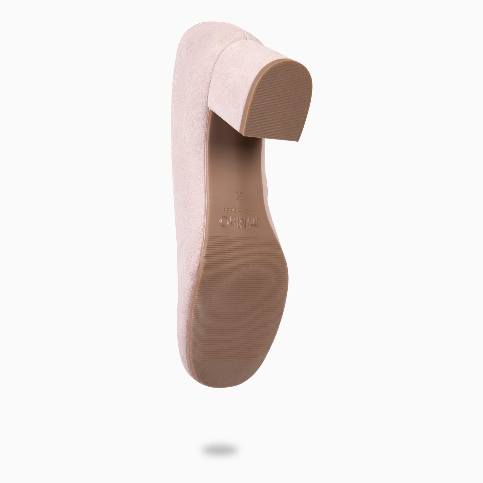 miMaO. Zapatos Anchos de tacón en Piel con Plantilla de Gel. Hecho en España