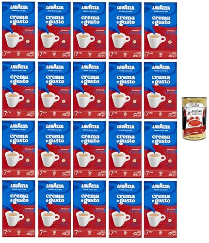 Crema e Gusto Caffè Macinato Classico Café molido clásico Cream and Taste 20x 250gr + Italian Gourmet polpa 400g