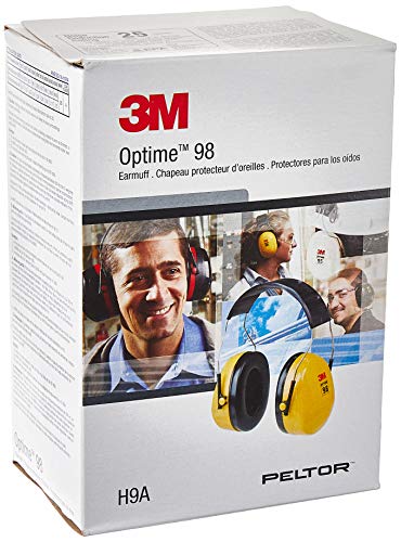 3M PELTOR Optime 98 Earmuffs H9A, Over-the-Head, Yellow