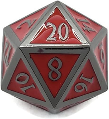 Miniatura 2 de Dados de metal D20 F Critical Fail F Juego de dados de 20 caras DND número juego de rol Dungeons and Dragons D&D negro, plata, rojo, azul, oro,