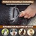 Pet Dematting Comb for Dogs and Cats with Wood Handle, Deshedding Undercoat Rake for Dogs with Stainless Steel Blades, Dog Comb for Detangling Thinning and Shedding, All Hair Types [We Love Doodles]