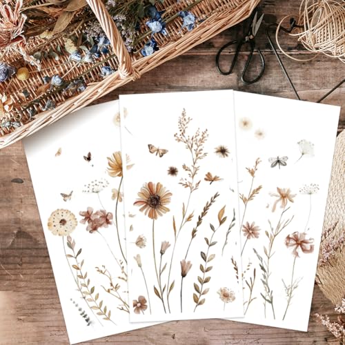 Autocollants de transfert meuble pissenlit pastel OLYCRAFT relooking facile