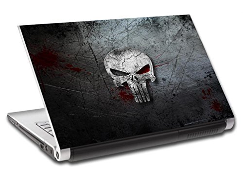 The Punisher Skull Logo Personalized LAPTOP Skin Vinyl Decal Sticker NAME L116-14"
