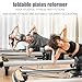 Pilates Reformer, Foldable Reformer Pilates Machine Home Gym Adjustable Workout Equipment