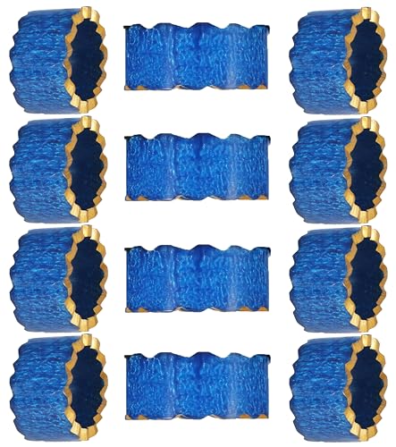 Napkin Rings Set of 12 - Epoxy Napkin Rings Napkin Ring Holder Table Decoration Handmade Napkin Ring Farmhouse Napkin Ring Napkin Rings Bulk for Dinning Table - Midnight Gold