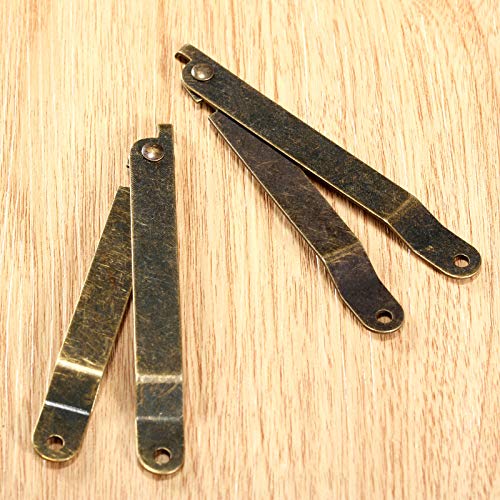 Dophee 2Pcs 172x97x11mm Antique Bronze Lid Support Stay Hinge for Home Furniture Upholstery Box Decoration - Thumbnail 6