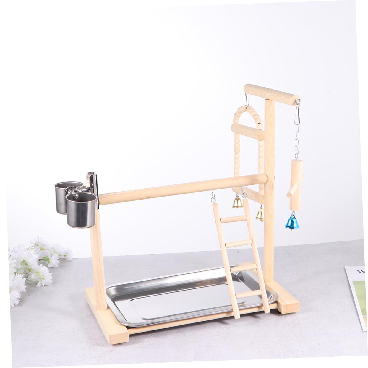 Hamsterbrücke Papageien Hängespielzeug Vögel Schaukeln Spielzeug für Wellensittiche Fördert Balance und Spielspaß im Käfig Zufällige Farbe