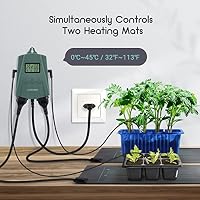 Luxbird Heizmatten Pflanzen und Thermostat, 2 Stück 21W wasserdichte heizmatte 52x25 cm, automatische Temperaturregelung Wärmematte für Sämlinge, Germination, Terrarium, Zimmergewächshaus – Ansicht 3