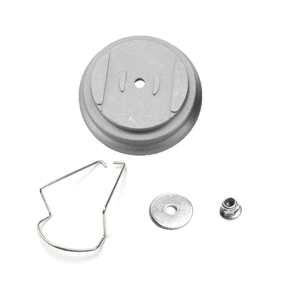 Lawn Trimmer Guard Blade Base, Stainless Steel Cover Lawn Mower Blade Holder with Protective Gasket Nut, 63mm Replacement Part for Grass Cutter Garden Power Tools