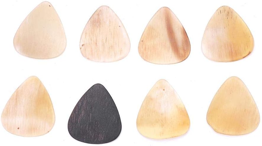 Vbest life 8 PCs Cattle Horn Guitar Picks Plectrums for Acoustic Electric Guitar Ukulele Bright Vibrant Sounds Long Lasting Durable Instruments Accessories - Image 3