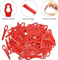 Grantop 200 Stücke Ersatzmesser Set, Rasentrimmer Messer Kunststoff Ersatzklingen, Rasentrimmer Zubehör für Kunststoffmesser Akku-Rasentrimmer… – Ansicht 4