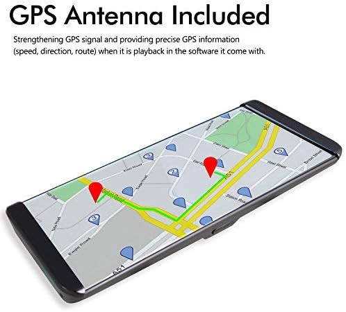 Contents of the AUTO-VOX X2 package including the mirror dash cam, car charger, video cable, GPS module, two sets of straps, camera, and user manual.