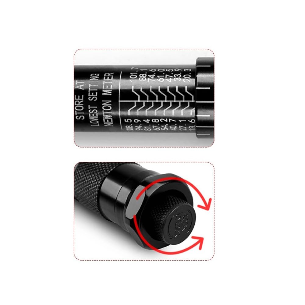 Chiave dinamometrica regolabile, chiave dinamometrica per pneumatici auto, strumento a cricchetto in lega da 36,8 cm, sgancio rapido bidirezionale, impugnatura ergonomica per riparazione