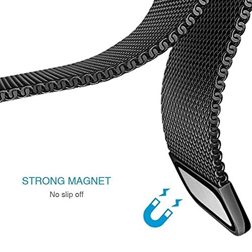 Image of AEETZ, Preimium Stainless Steel Milanese Band Strap Bracelet Magnetic Strap For Samsung Gear S3 Frontier & Classic Smart Watches - Milanese Black