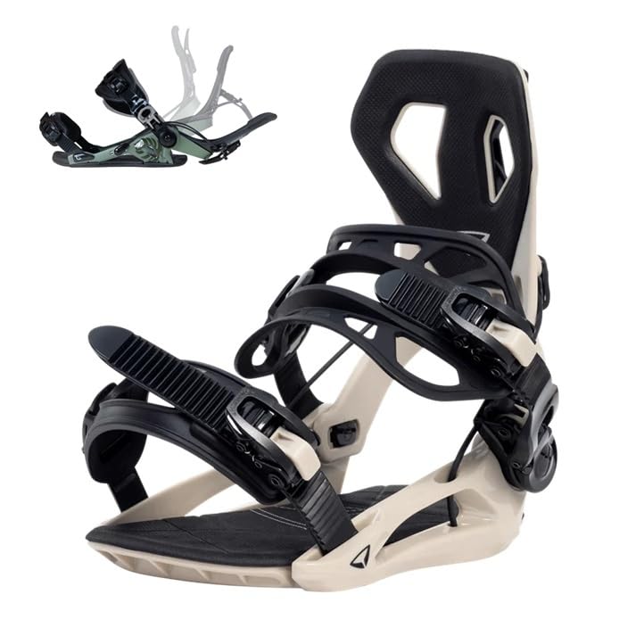 BEXTREME Fijaciones Snowboard automáticas SP Base+ Medida M pie 40-43 EU 6-8 US Color Beige para Hombre y Mujer. Fijaciones Snow Tipo Flow para Freestyle y Freeride. Talla Step On