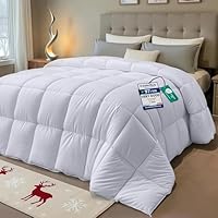 Utopia Bedding Duvet Double,10.5 Tog coverless Duvet with Corner Tabs, Box Stitched Quilt (Double, White)