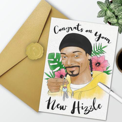 Funny Housewarming Card for Friends, Unique New Home Card for Coworkers Relative Neighbors, Perfect House Gifts for Women Men, Congrats on Your New Hizzle
