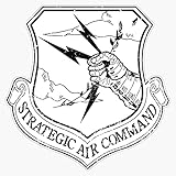 HOF Trading Strategic Air Command - Large Black Logo Vinyl Sticker Waterproof Decal Laptop Wall Window Bumper Sticker 5'