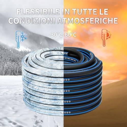 Fevone 30m Gartenschlauch 1/2 Zoll (13mm) für Gartenanwendungen mit hoher Belastbarkeit und Flexibilität – Bild 6