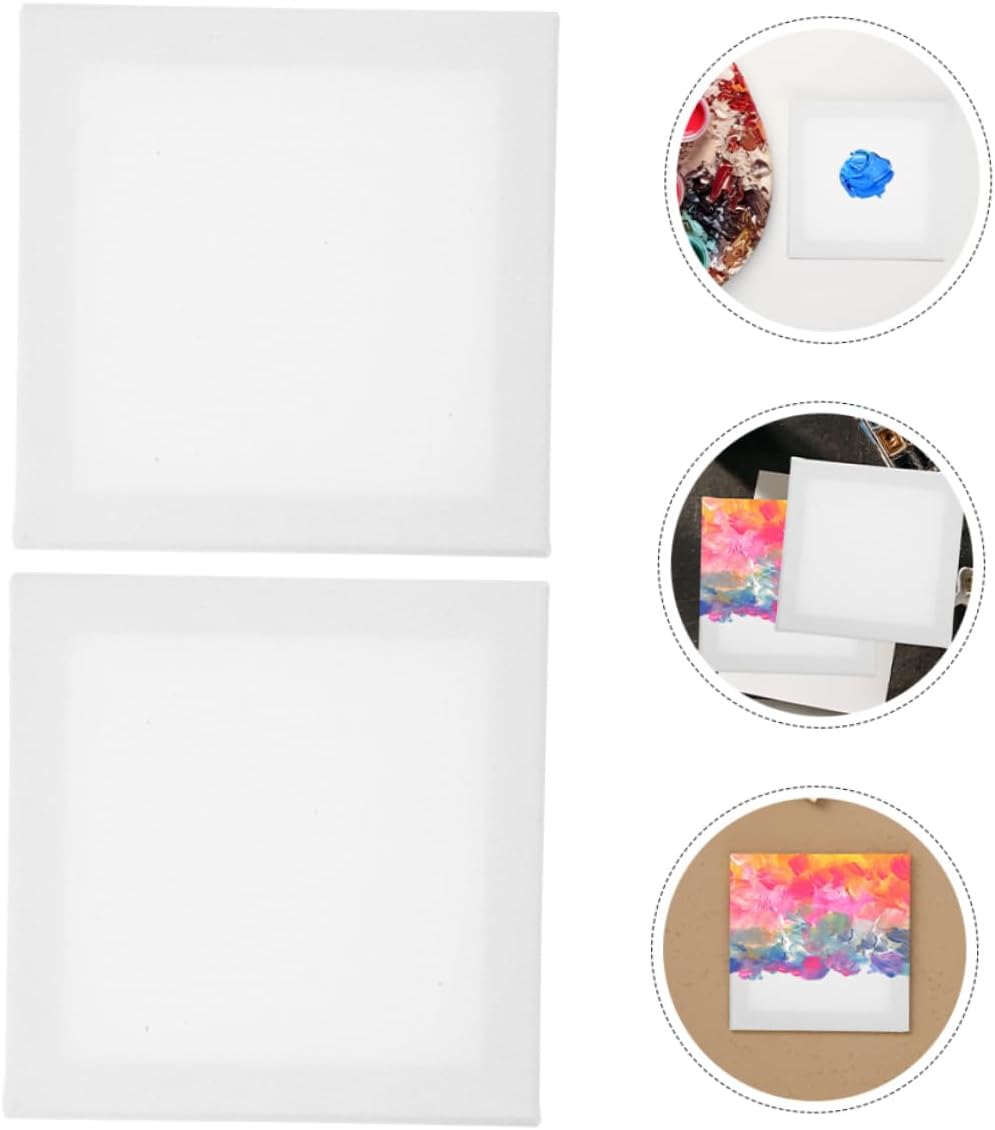 36Pcs Square Canvas Painting Boards Blank Artist Drawing Panels for Oil Painting Durable Canvas Boards for Versatile Art Techniques