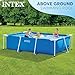 Intex 28272 Metal Frame Rectangular Pool without Filter Pump, 3834 L, Blue,...